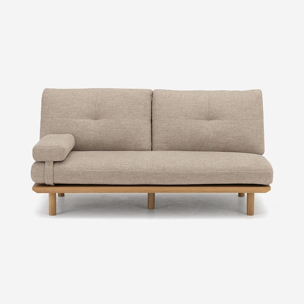 FLAD Oak & Fabric Sofa + Pillow