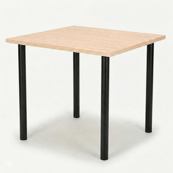 SOUP Square Dining Table with Black Steel Leg | Oak– Actus häuse