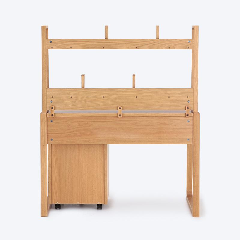 FOPPISH Oak Desk & Chest Set (High Shelf)– Actus häuse
