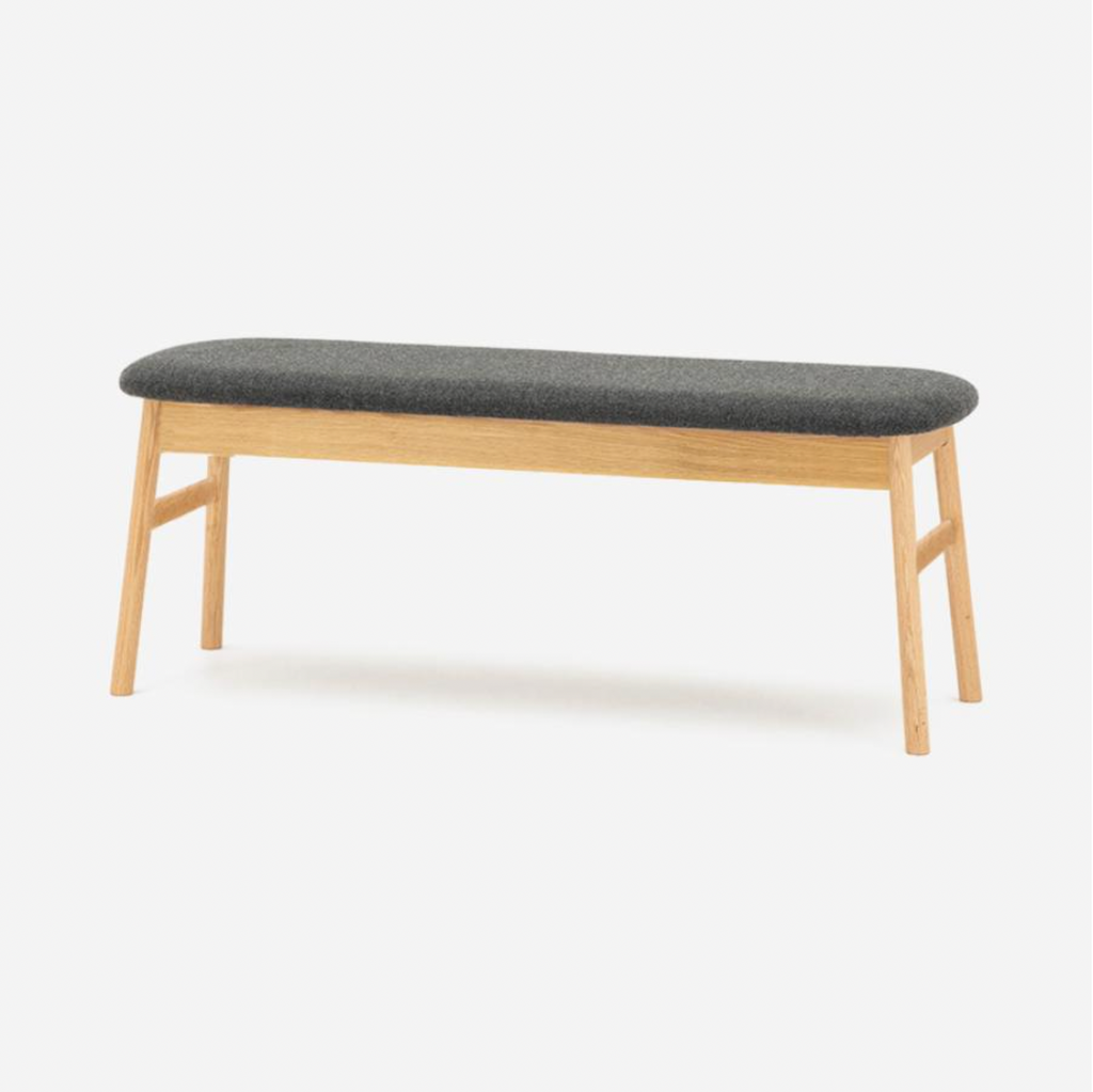 SOUP Fabric Cushioned Dining Bench W100 Oak– Actus häuse